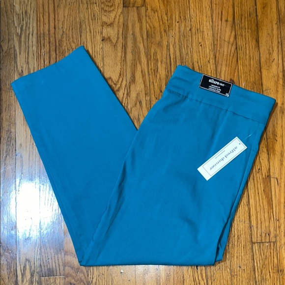 NWT Alfred Dunner Allure Teal Pants Size 18 - Picture 3 of 10
